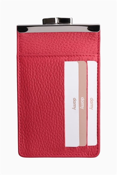 Hakiki Deri Unisex Kartlıklı Sigaralık 701 - Kırmızı