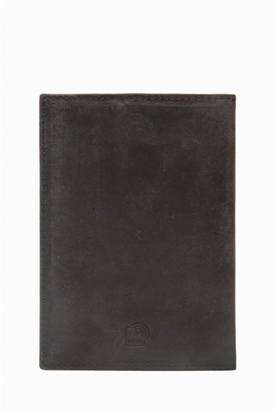 Hakiki Deri Unisex Pasaportluk 732CR - Siyah
