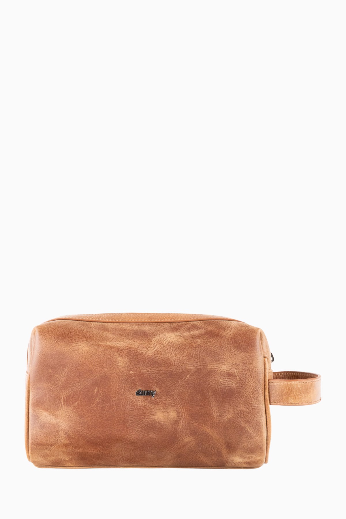Damy Hakiki Deri Unisex El Çantası 8415 - Taba