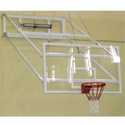 Basketbol potası duvara montaj yana katlanabir 15mm cam(ak) panya 105*180cm 20 sabit çember