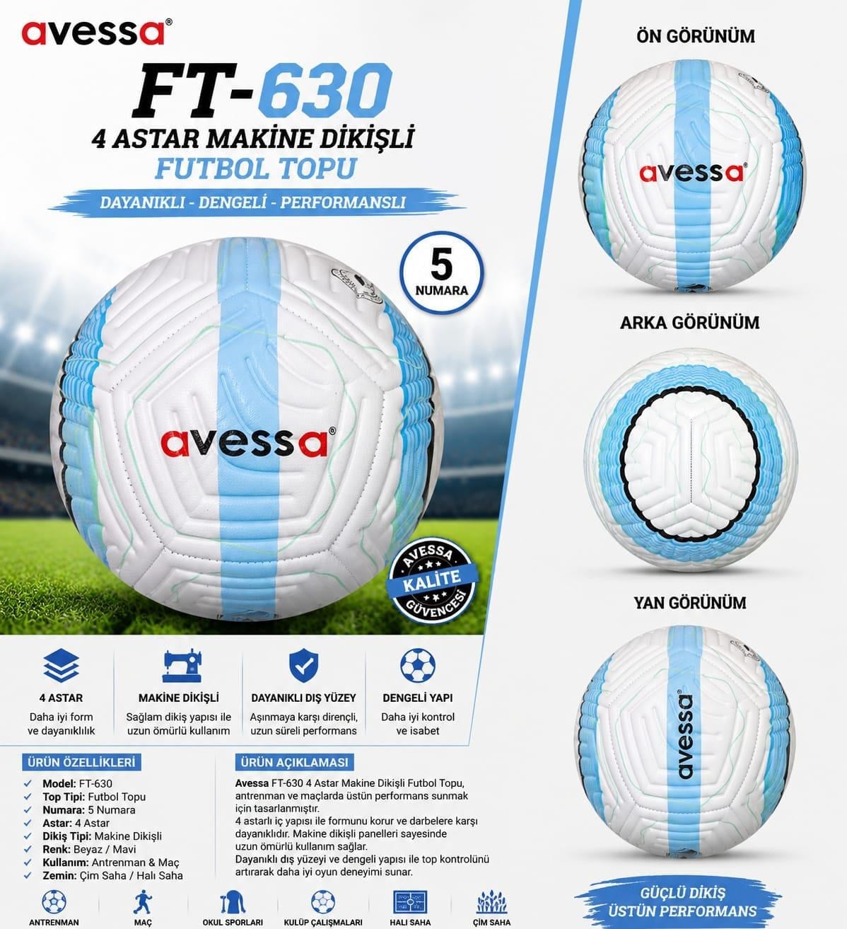 Avessa Ft-630 Futbol Topu 4 Astar