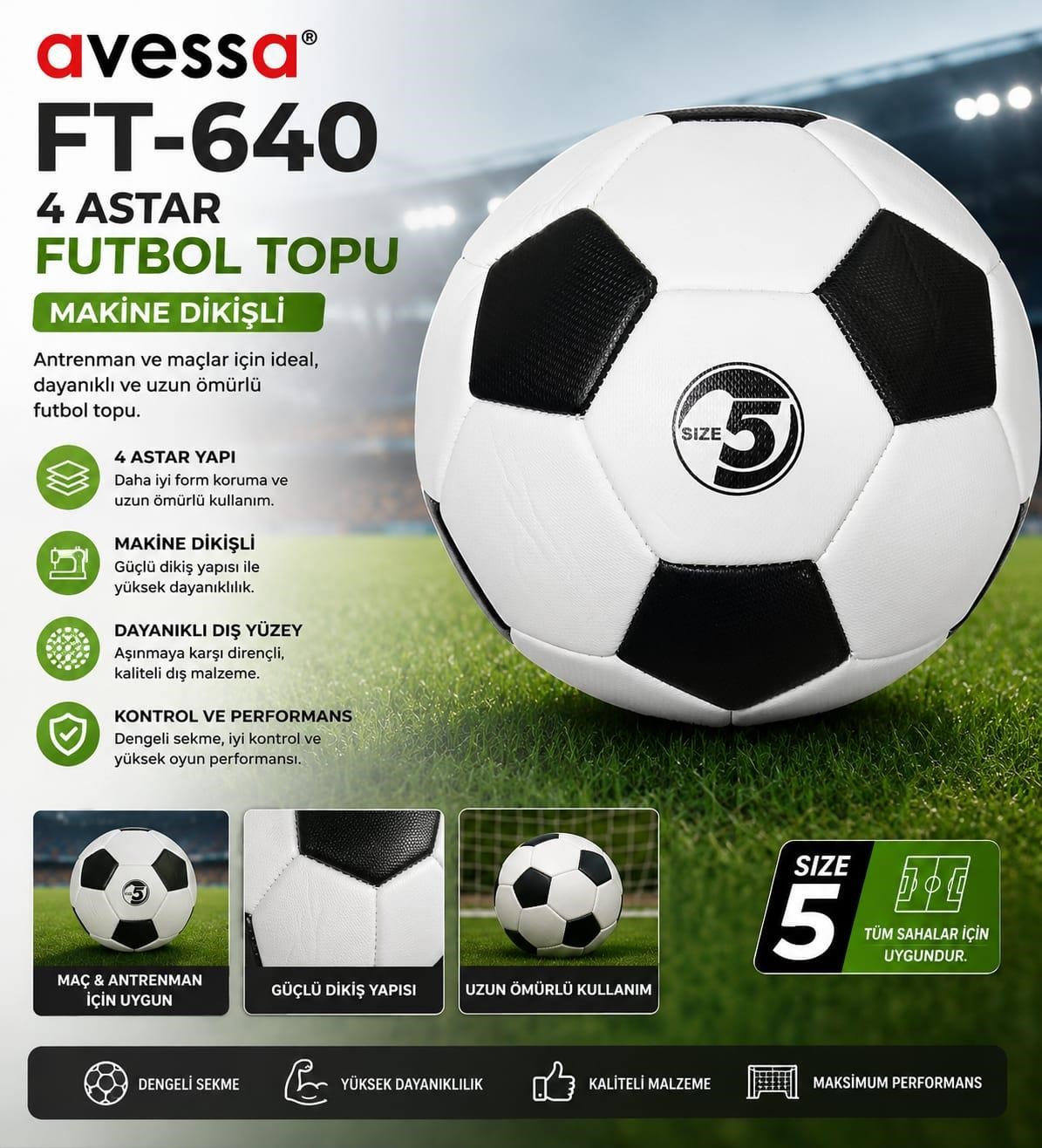 Avessa Ft-640 Futbol Topu 4 Astar