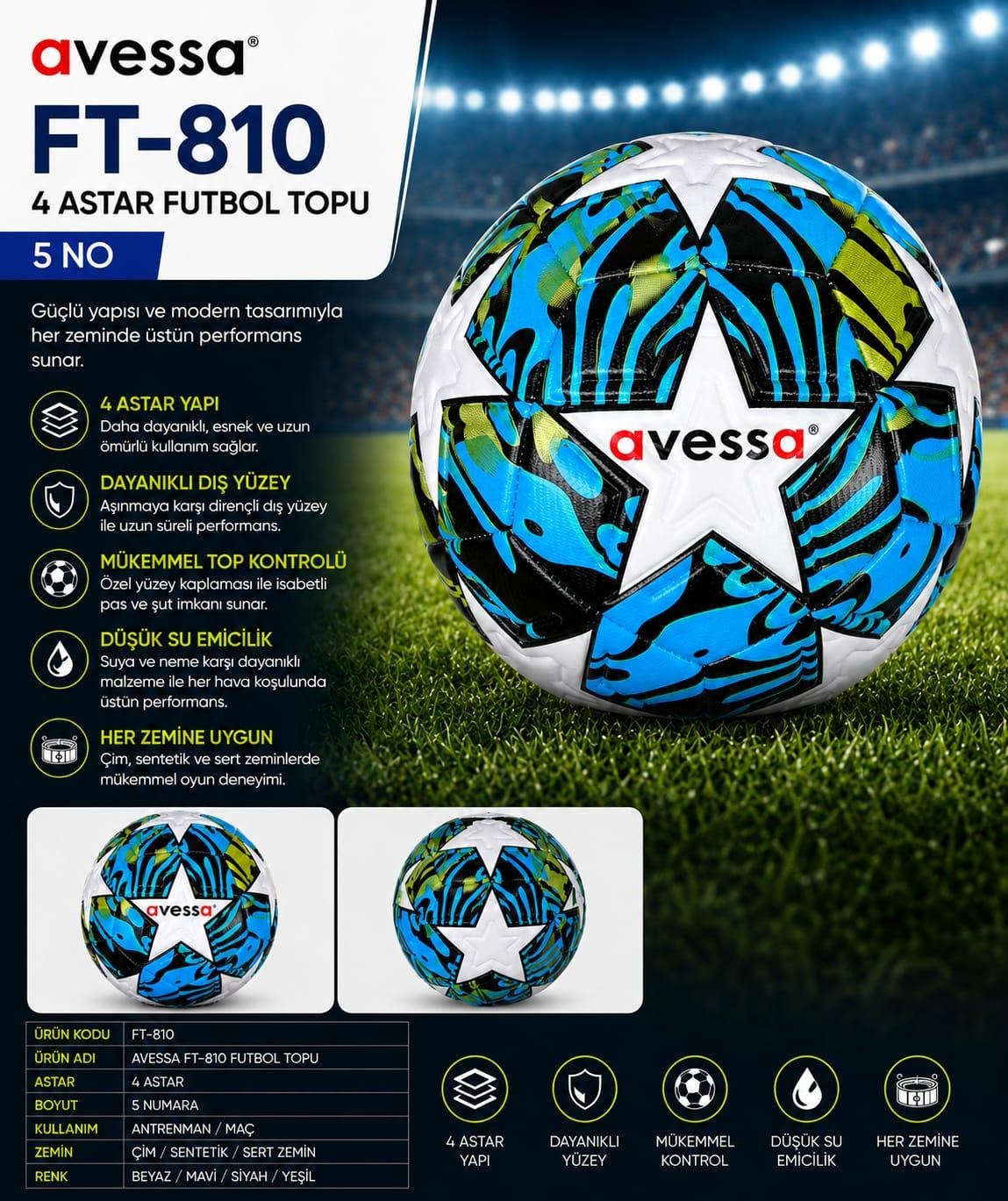 Avessa Ft-810 Futbol Topu 4 Astar