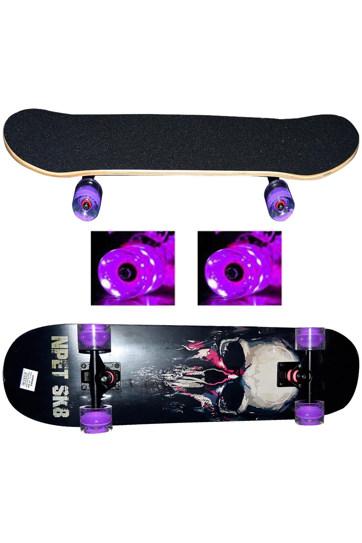 Avessa Işıklı Silikon Teker Kaykay No:4