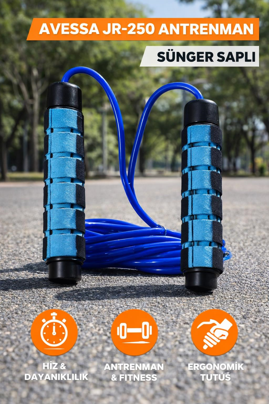 Avessa Jr-250 Atlama İpi Sünger Saplı