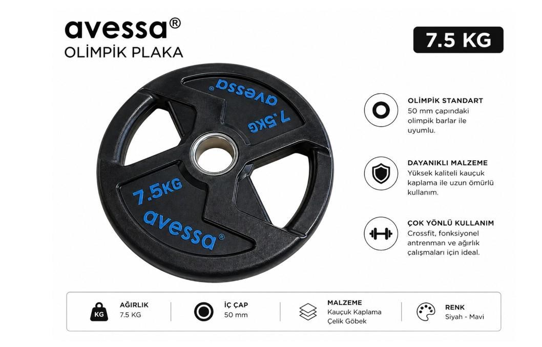 Avessa Op-7,5Kg Olimpik Plaka 7,5 Kg
