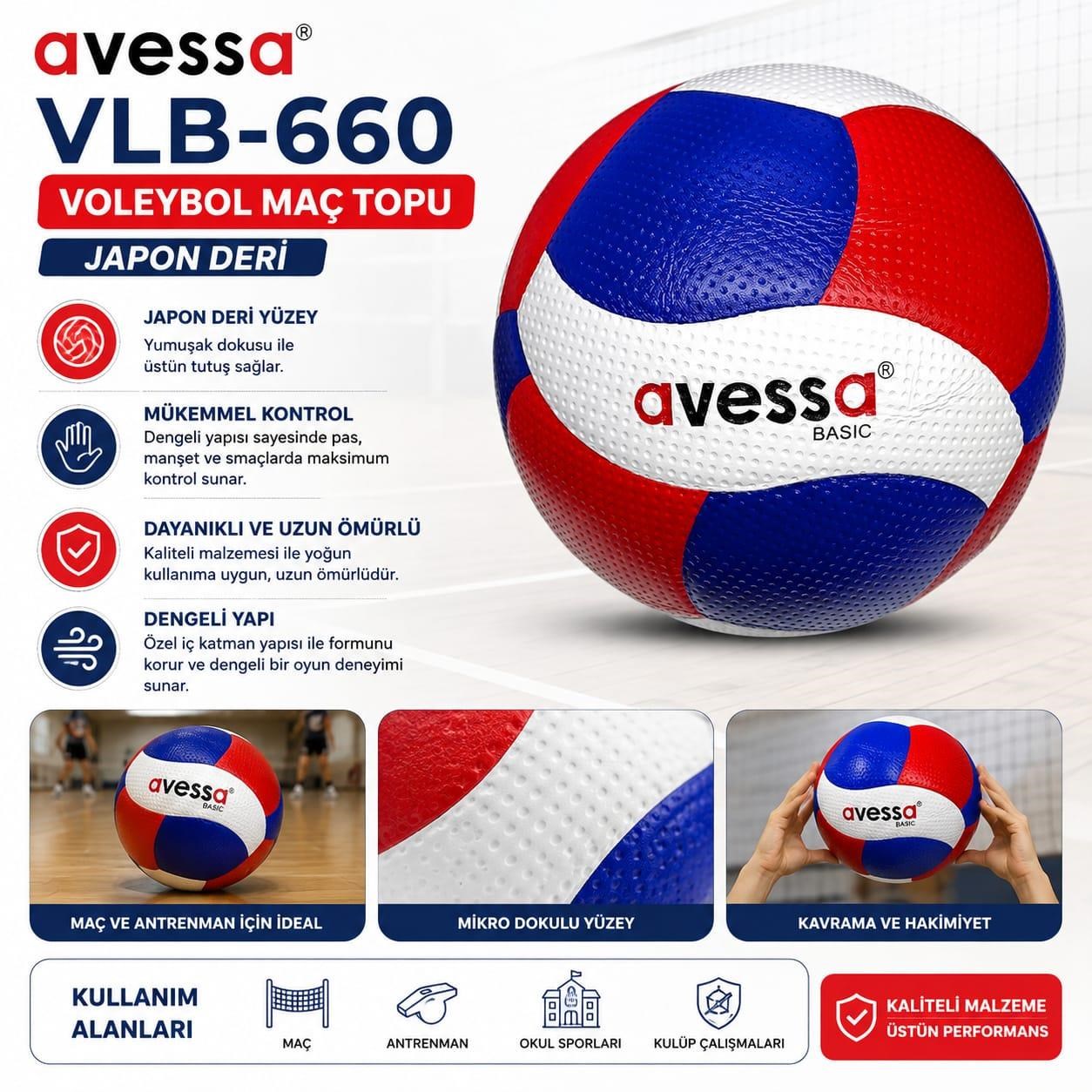 Avessa Vlb-660 Voleybol Topu Japon Deri