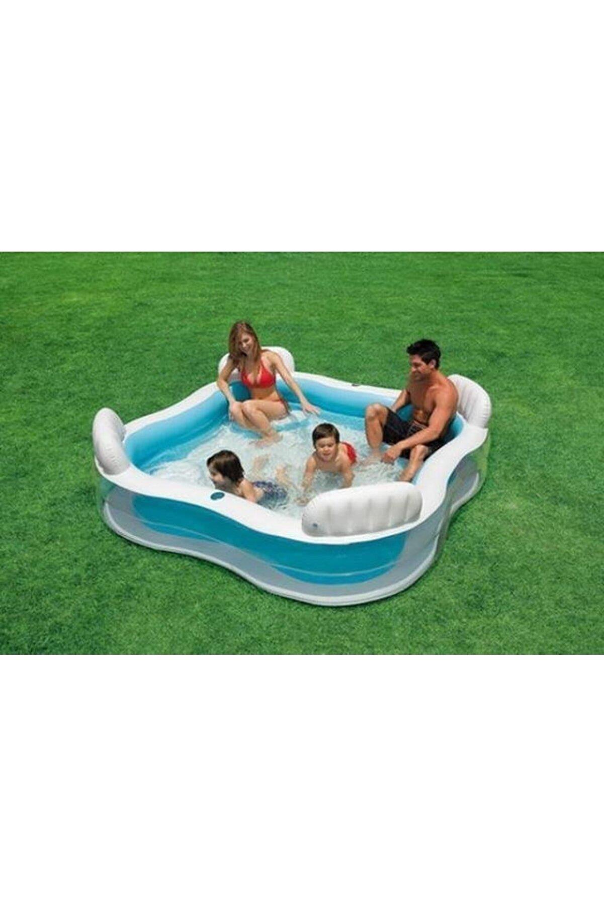 Intex 56475 Şeffaf Koltuklu Aile Boyu 2 Bölme Havuz