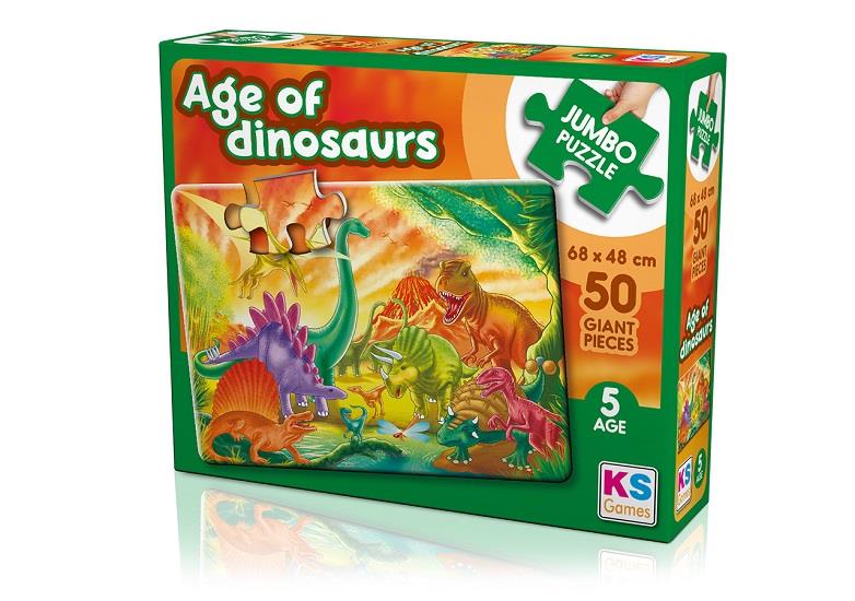 The Age Of Dinosaurs Jumbo Puzzle 50 Pcs.