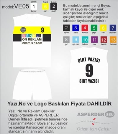 Voleybol Forma Şort model 05