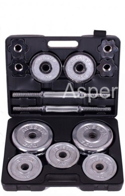 Ağırlık Seti 20 kg Krom (Çantalı)