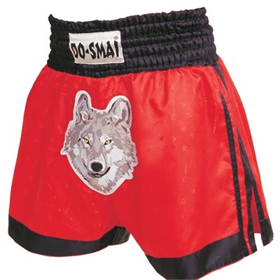 FİGÜRLÜ PÜSKÜLLÜ THAI BOXING ŞORT(KIRMIZI/MANİ)