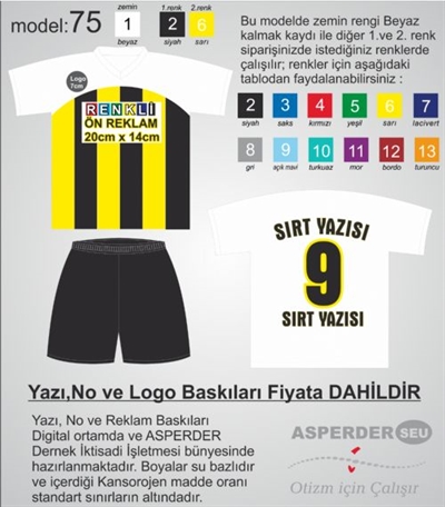 Futbol Forma Şort takım model 75