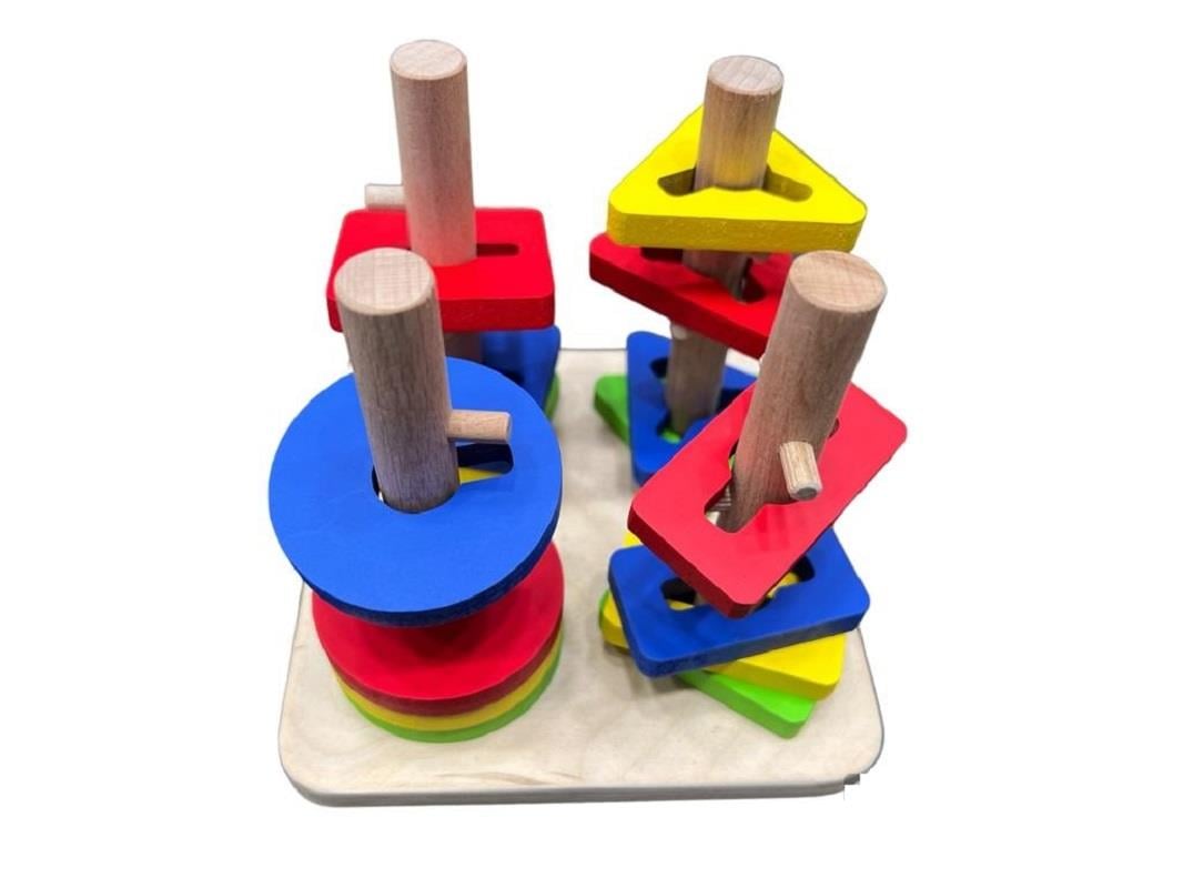 Ahşap 4 lü Vidalama Geometrik Şekiller