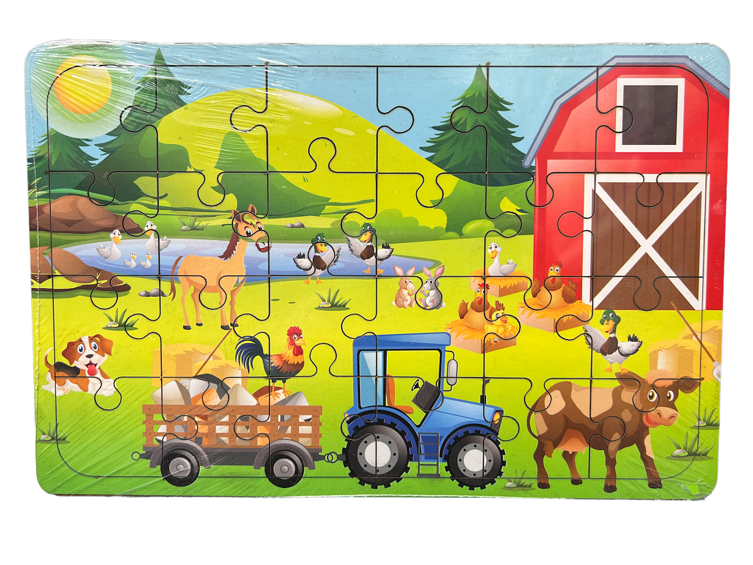 Ahşap Puzzle Çiftlik Evi - 24 Parça