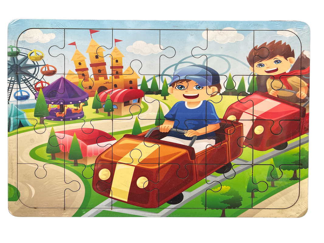 Ahşap Puzzle Hız Treni - 24 Parça