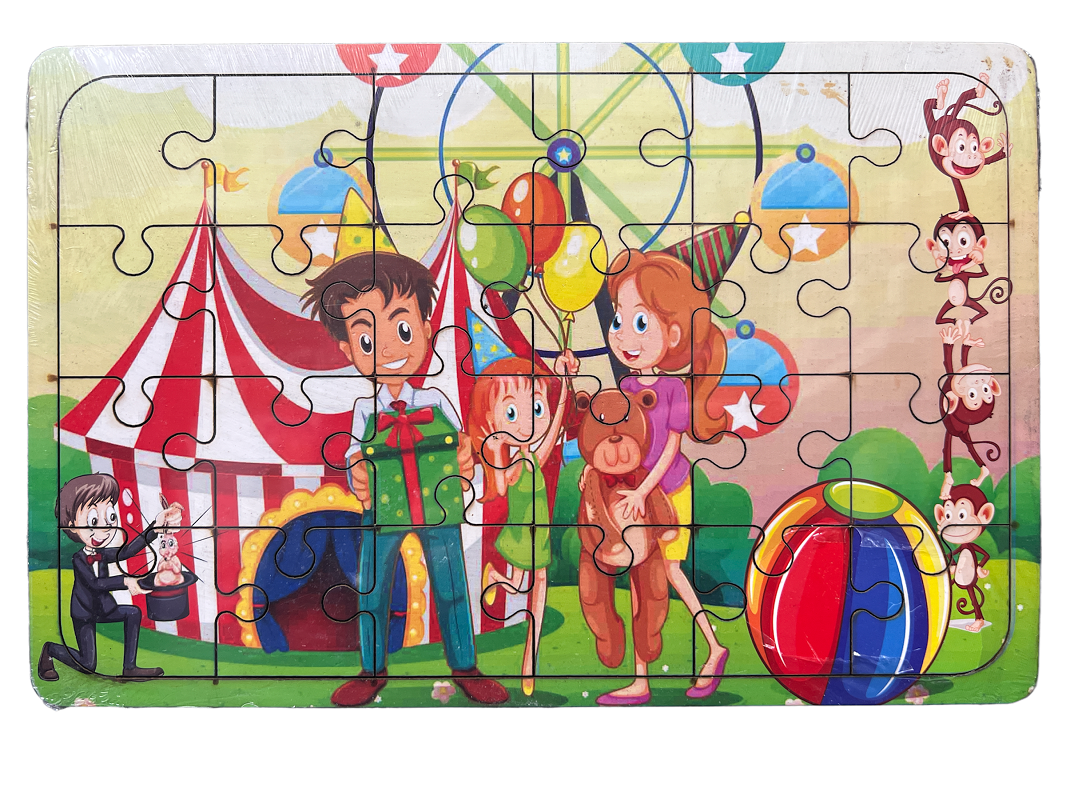 Ahşap Puzzle Lunapark - 24 Parça