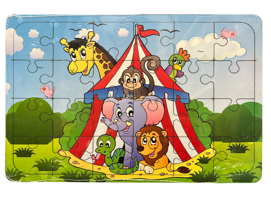 Ahşap Puzzle Sirk - 24 Parça