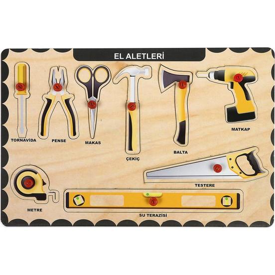 Ahşap Tutmalı Puzzle - El Aletleri