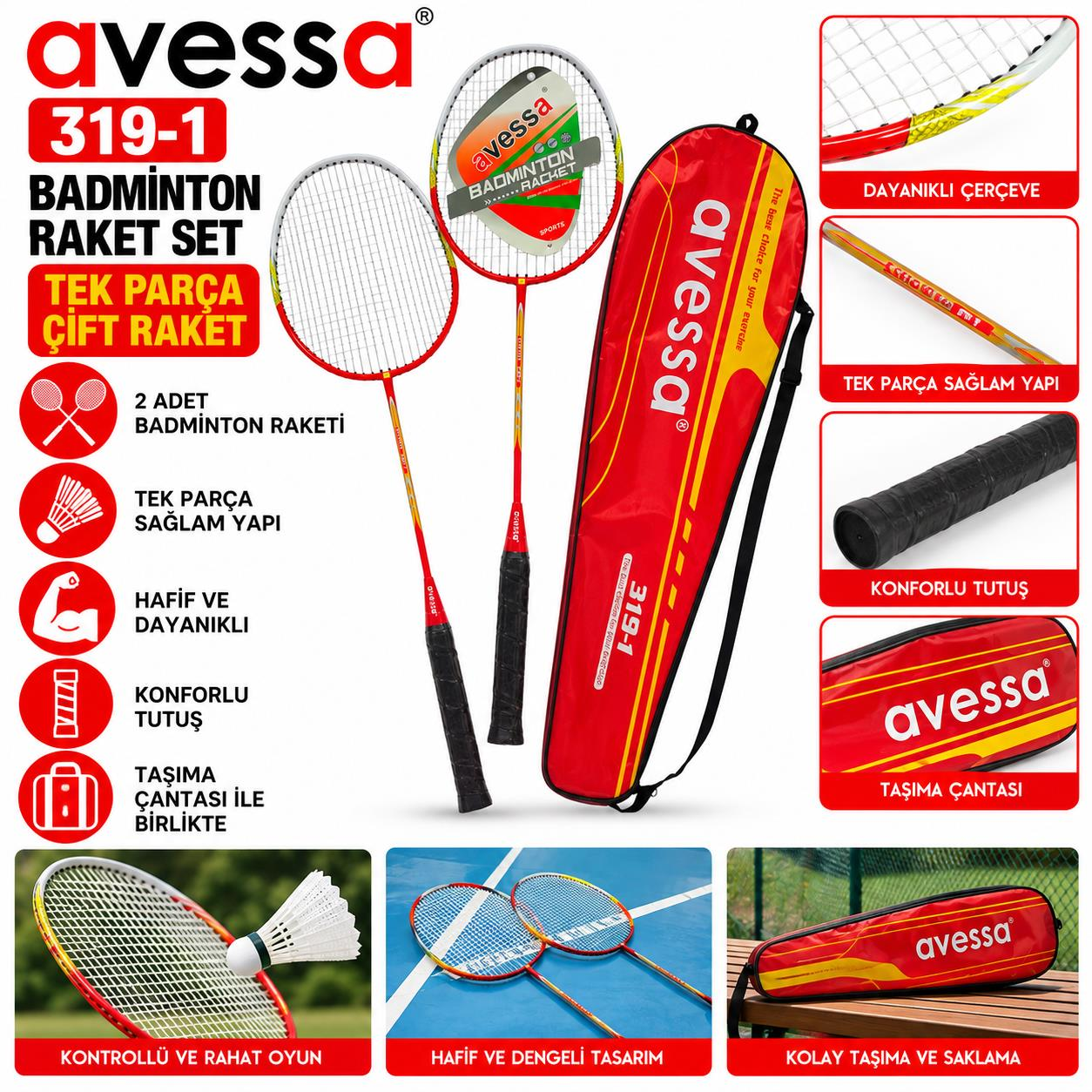 Avessa 319-1 Badmington Raketi Seti
