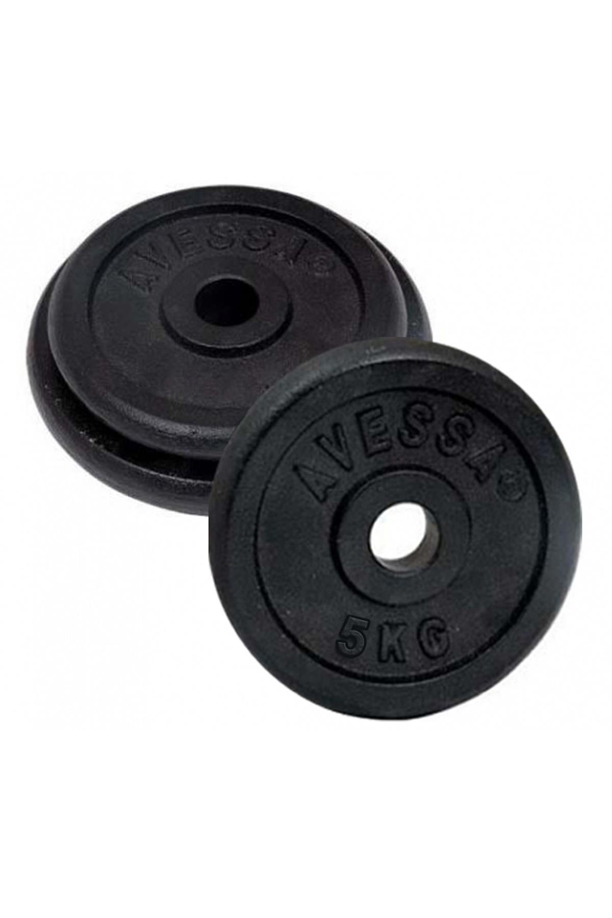 Avessa 5 kg Siyah Plaka Ağırlık Bar Plakası Döküm