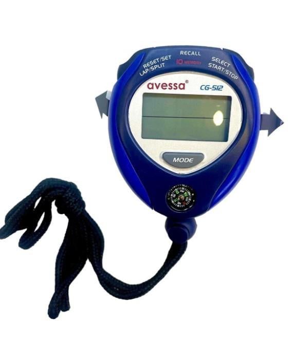 Avessa Cg-512 Kronometre 10 Hafızalı Mavi