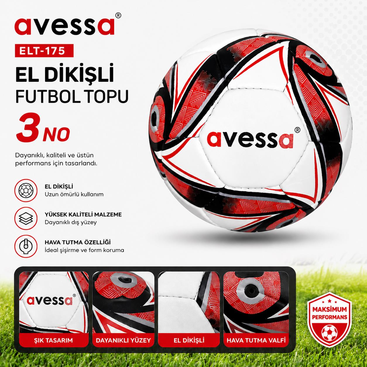 Avessa Elt-173 El Dikişli Futbol Topu No3