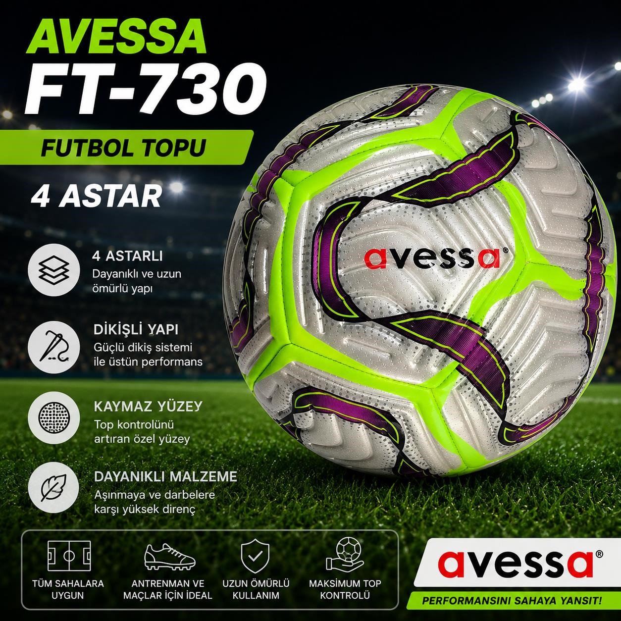Avessa Ft-130 Futbol Topu 4 Astar