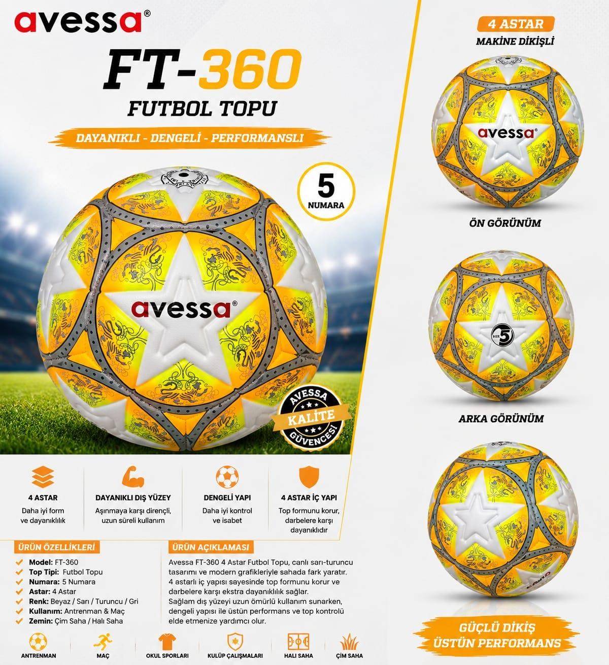 Avessa Ft-360 Futbol Topu 4 Astar