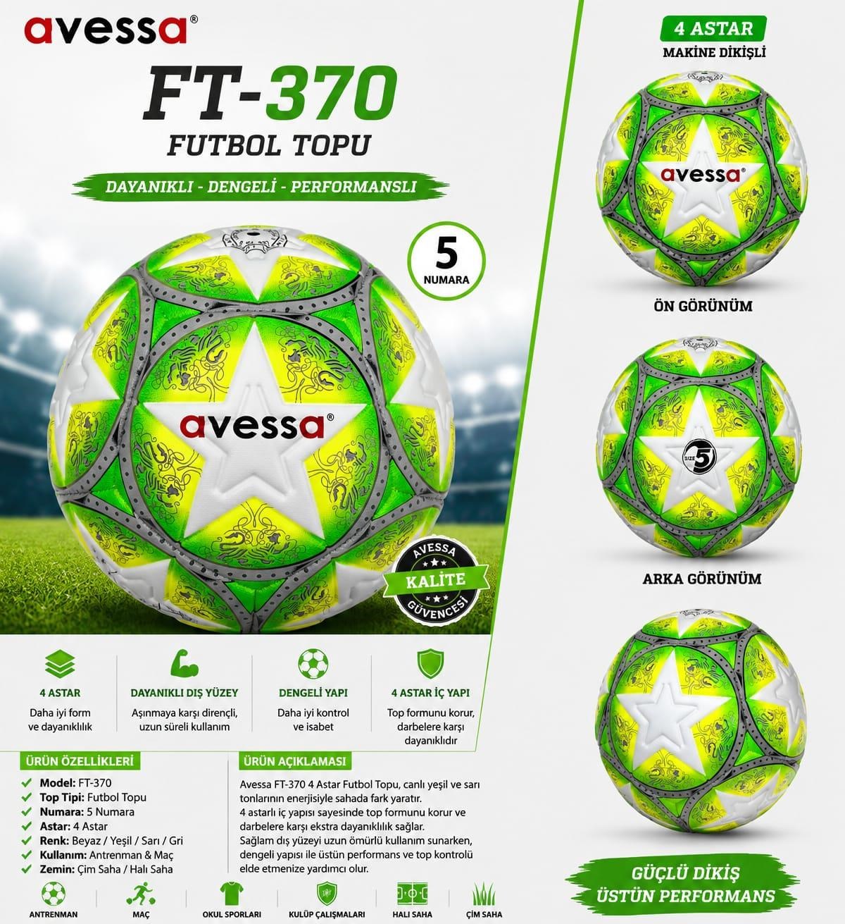 Avessa Ft-370 Futbol Topu 4 Astar