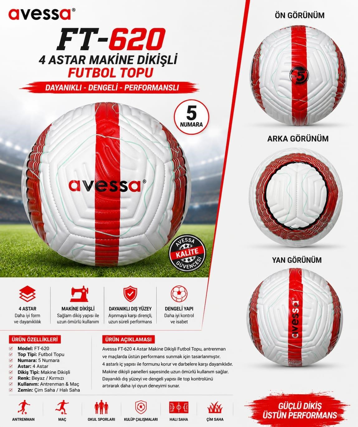 Avessa Ft-620 Futbol Topu 4 Astar