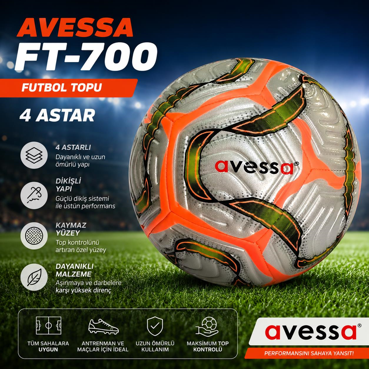 Avessa Ft-700 Futbol Topu 4 Astar