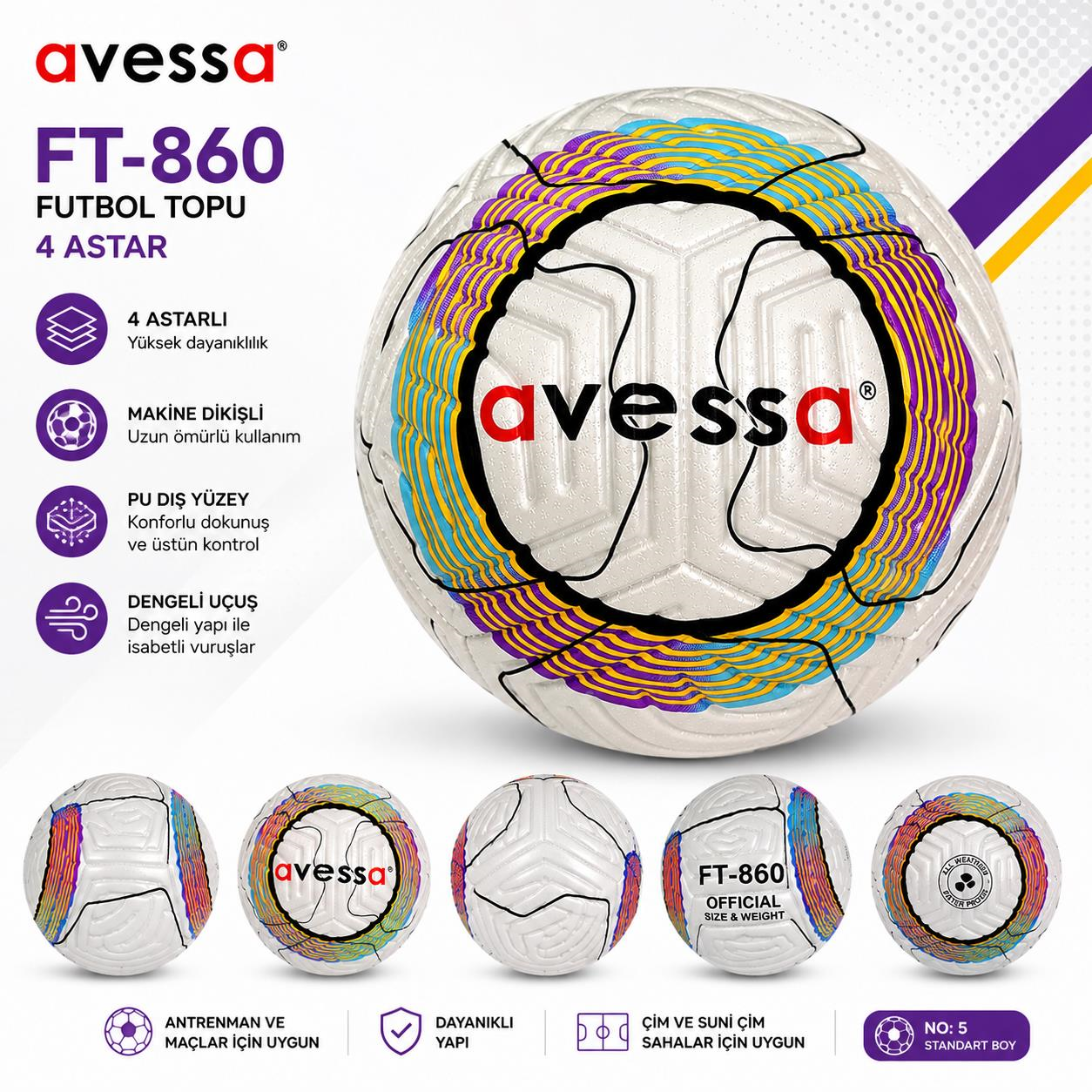 Avessa Ft-860 Futbol Topu 4 Astar