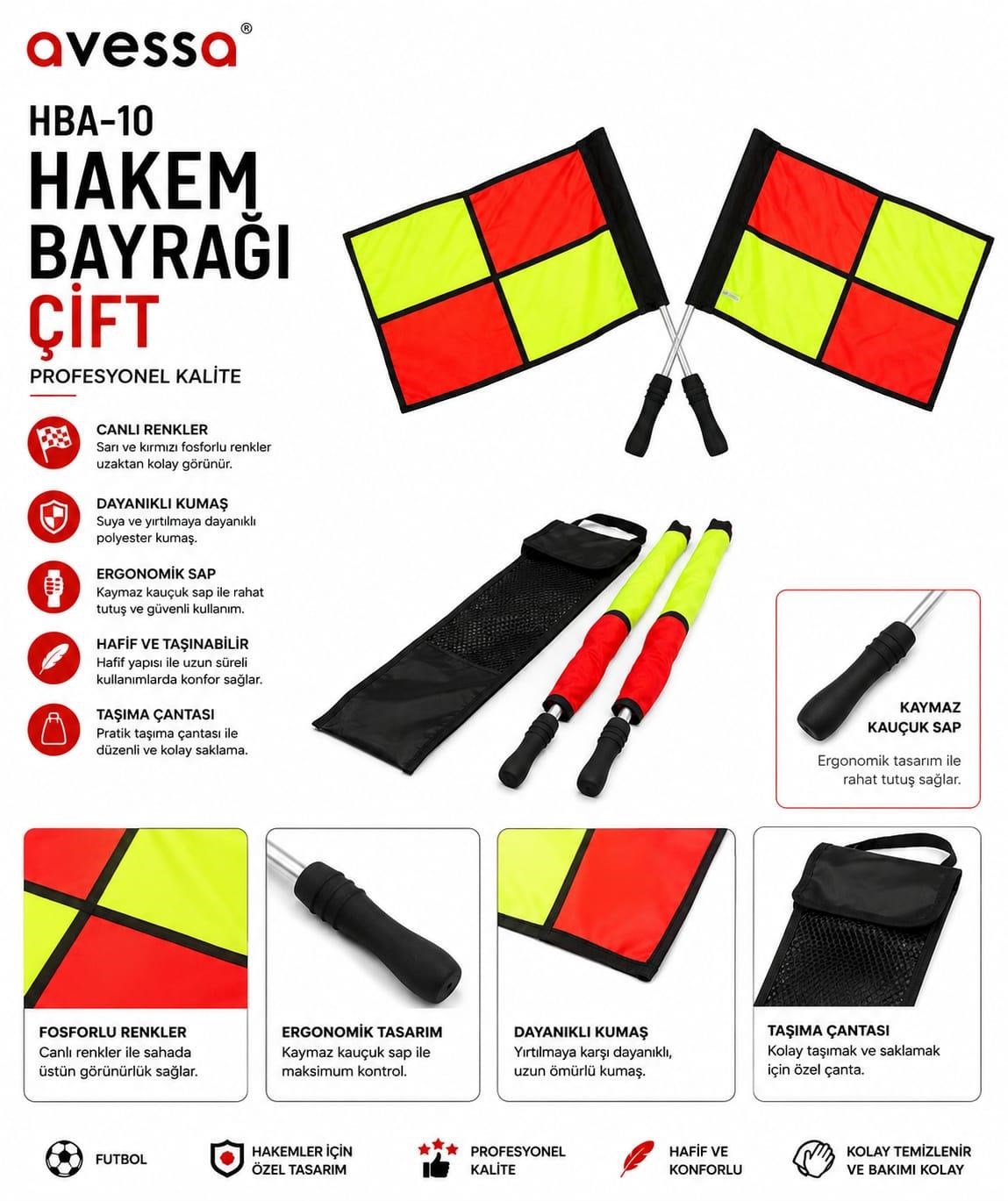 Avessa Hba-10 Hakem Bayrağı Çift