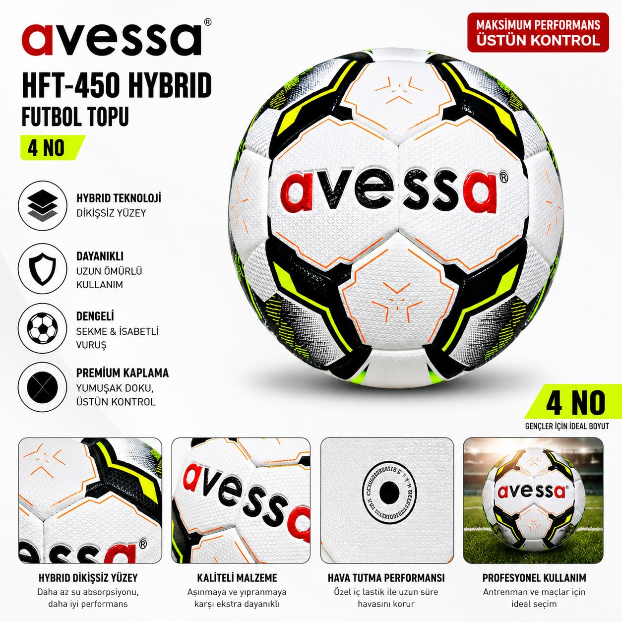 Avessa Hft-440 Hybrid Futbol Topu No4