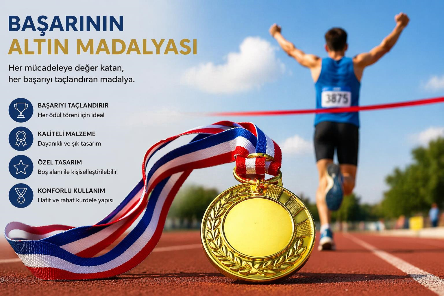 Avessa MAD-6.3 Cm Madalya Boş Kurdelalı