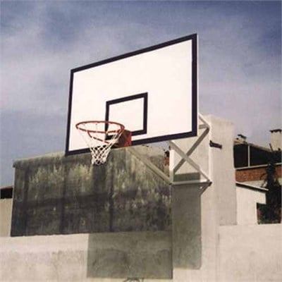 Basketbol potası duvara montaj yana katlanabir fiberpanya 105*180cm 20 sabit çember
