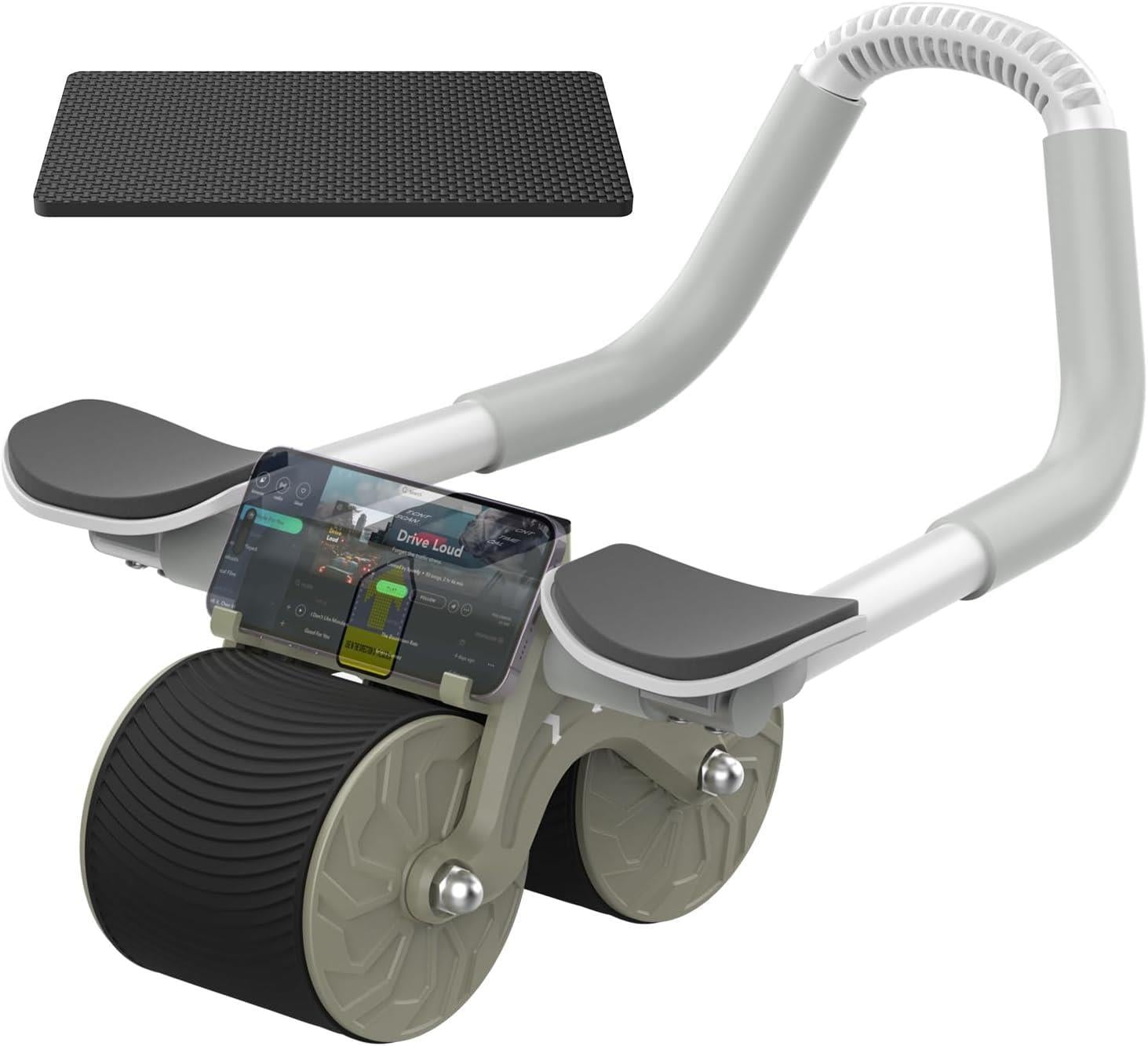 Relife Ab-04 Ab Roller Dirsek Destekli Karın Çalıştırıcı, Otomatik Geri Tepme Özellikli, Diz Matlı Karın Kası Çalıştırıcı, Erkekler ve Kadınlar Için, Karın Kası Antrenmanı, Çift Tekerlekli