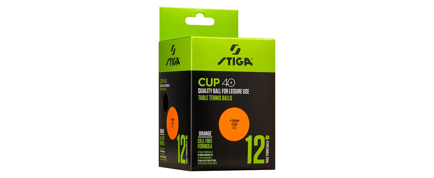 Stiga Table Tennis Ball Cup Pinpon Topu Turuncu 12li 1110-2503-12