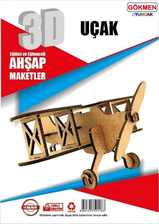 Uçak Model - Ahşap 3d Maket