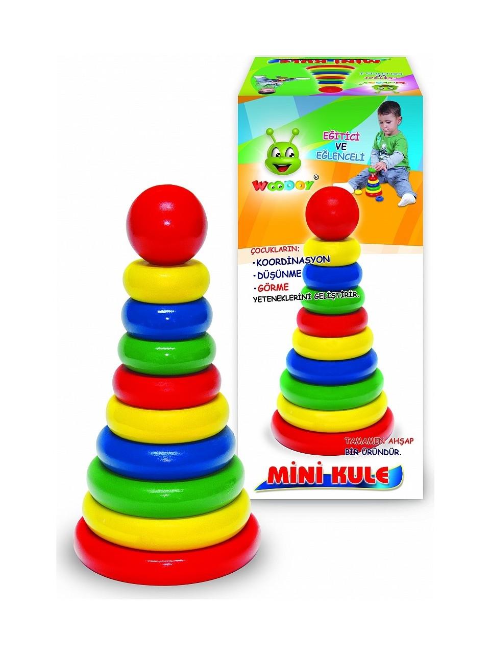 Woodoy Ahşap Mini Kule Dizme