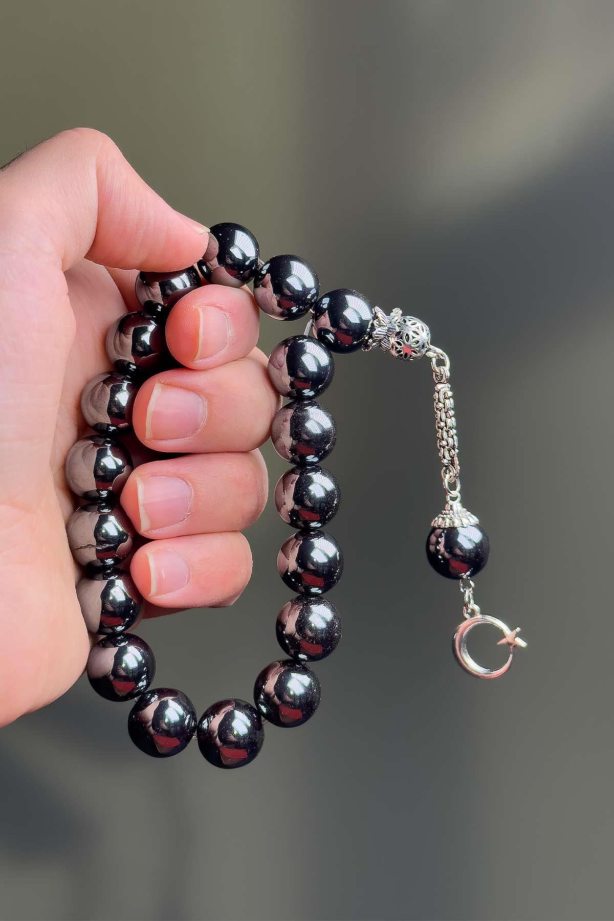 17lik Hematit Taşı Tesbih