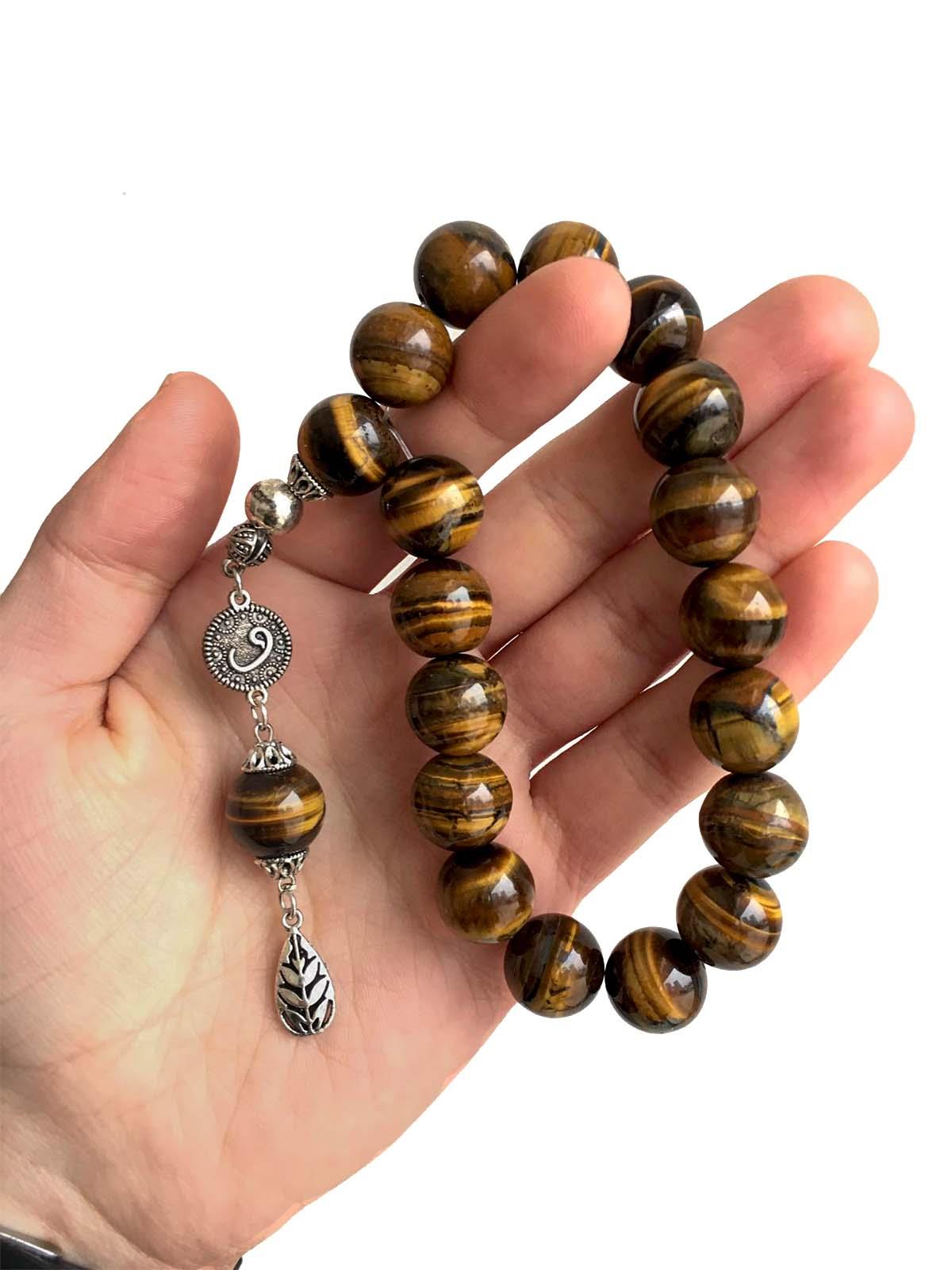 17lik ve 33lük Kaplan Gözü Doğal Taş Tesbih Seti