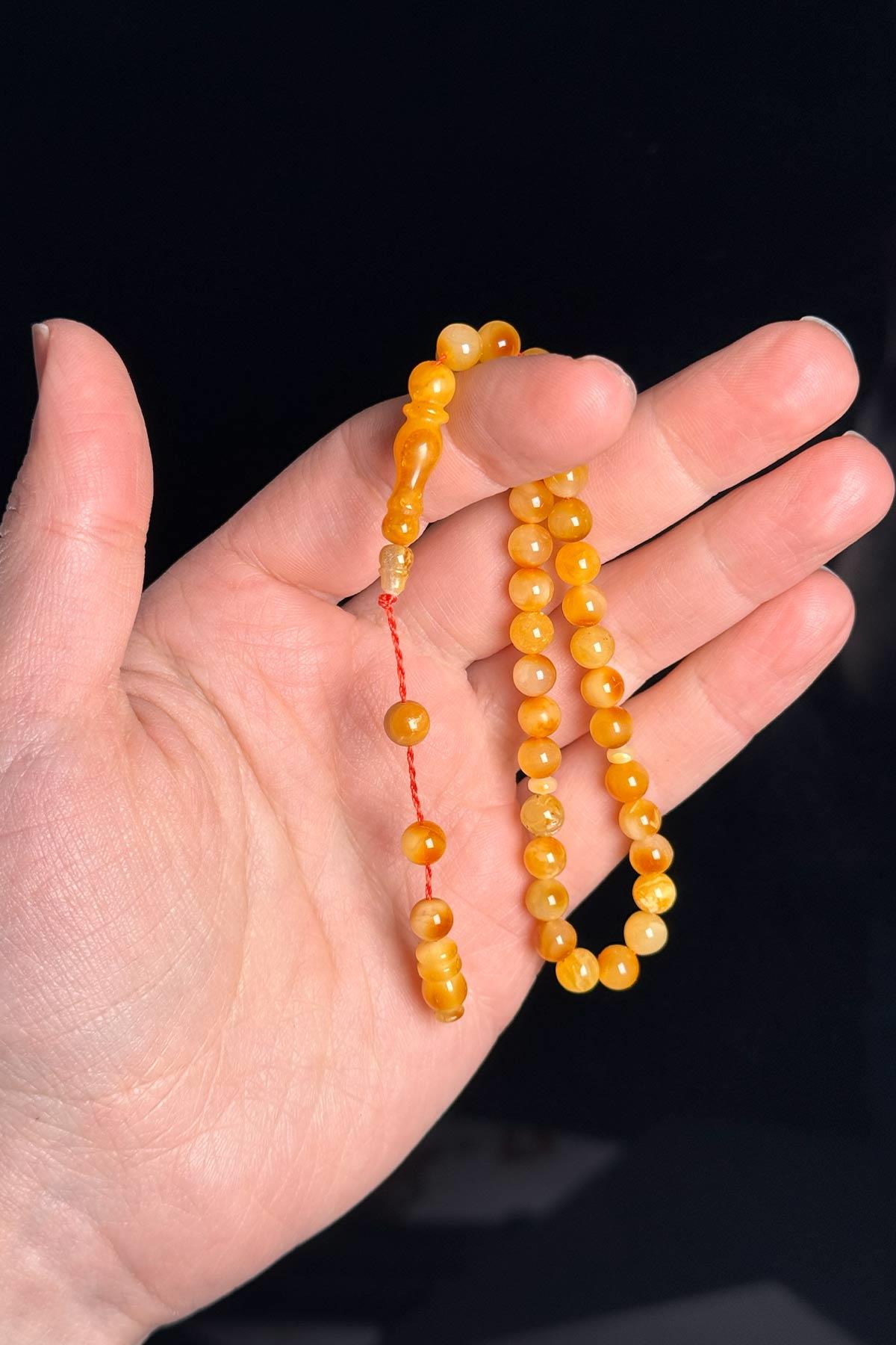 Bilek Boy 2.Kalite İşçilik Küre Damla Kehribar Tesbih