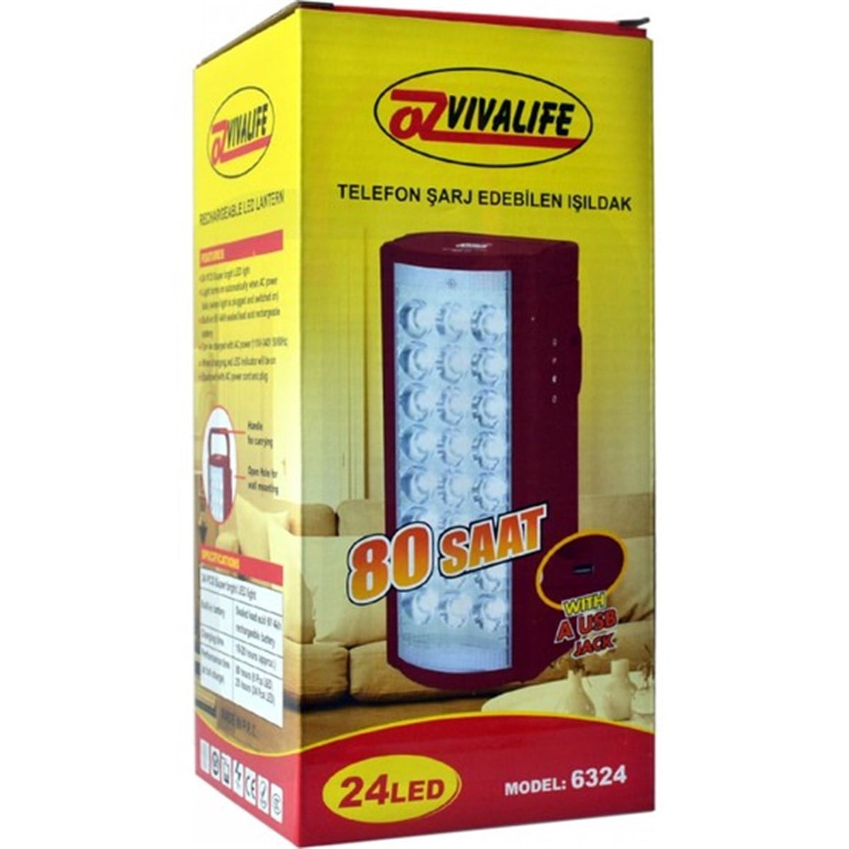 24 BÜYÜK LED 80 SAAT SARJ ÖMRÜ IŞILDAK