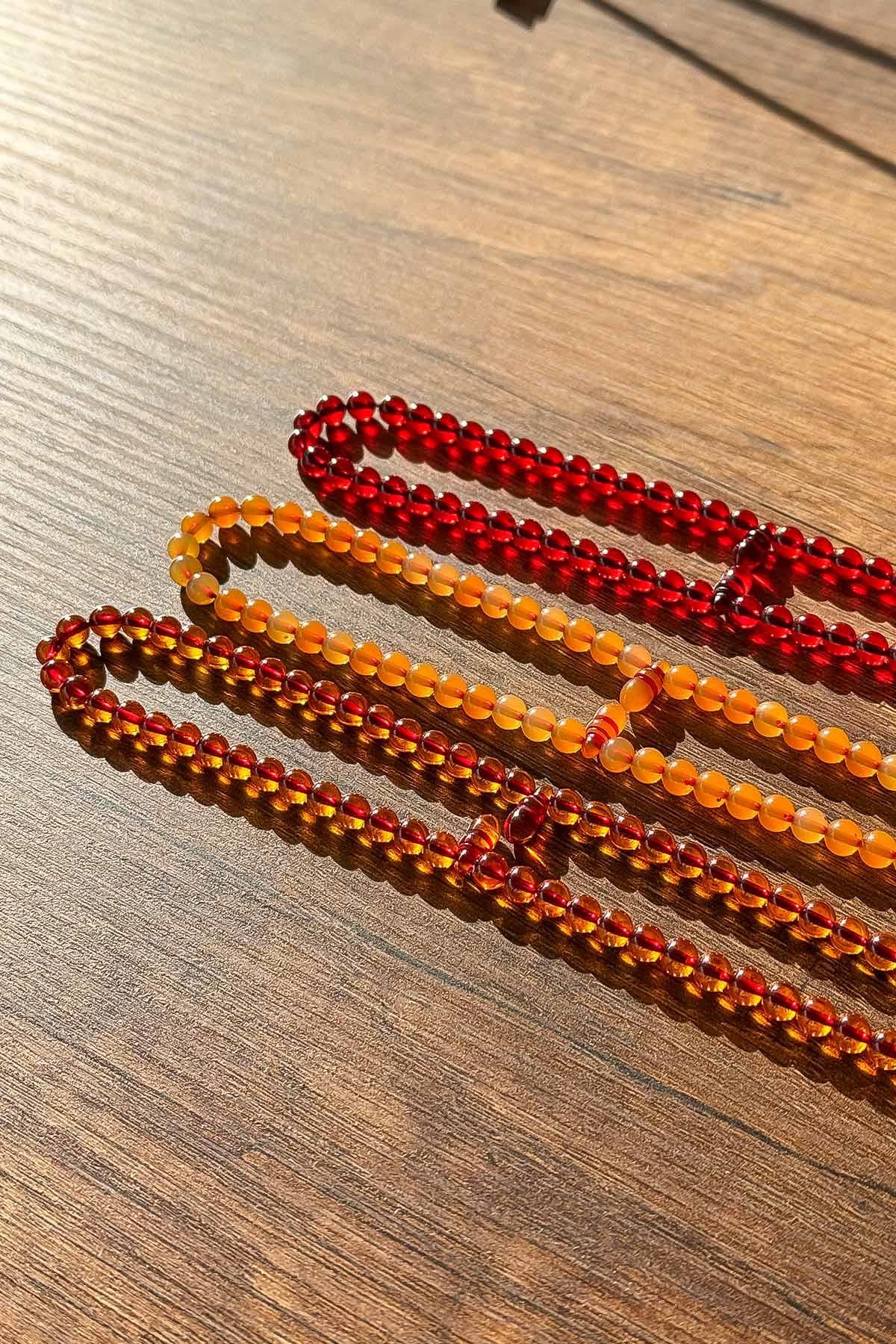 3lü Set Güzel Çekimli Cep Boy 99luk Namaz Tesbihi