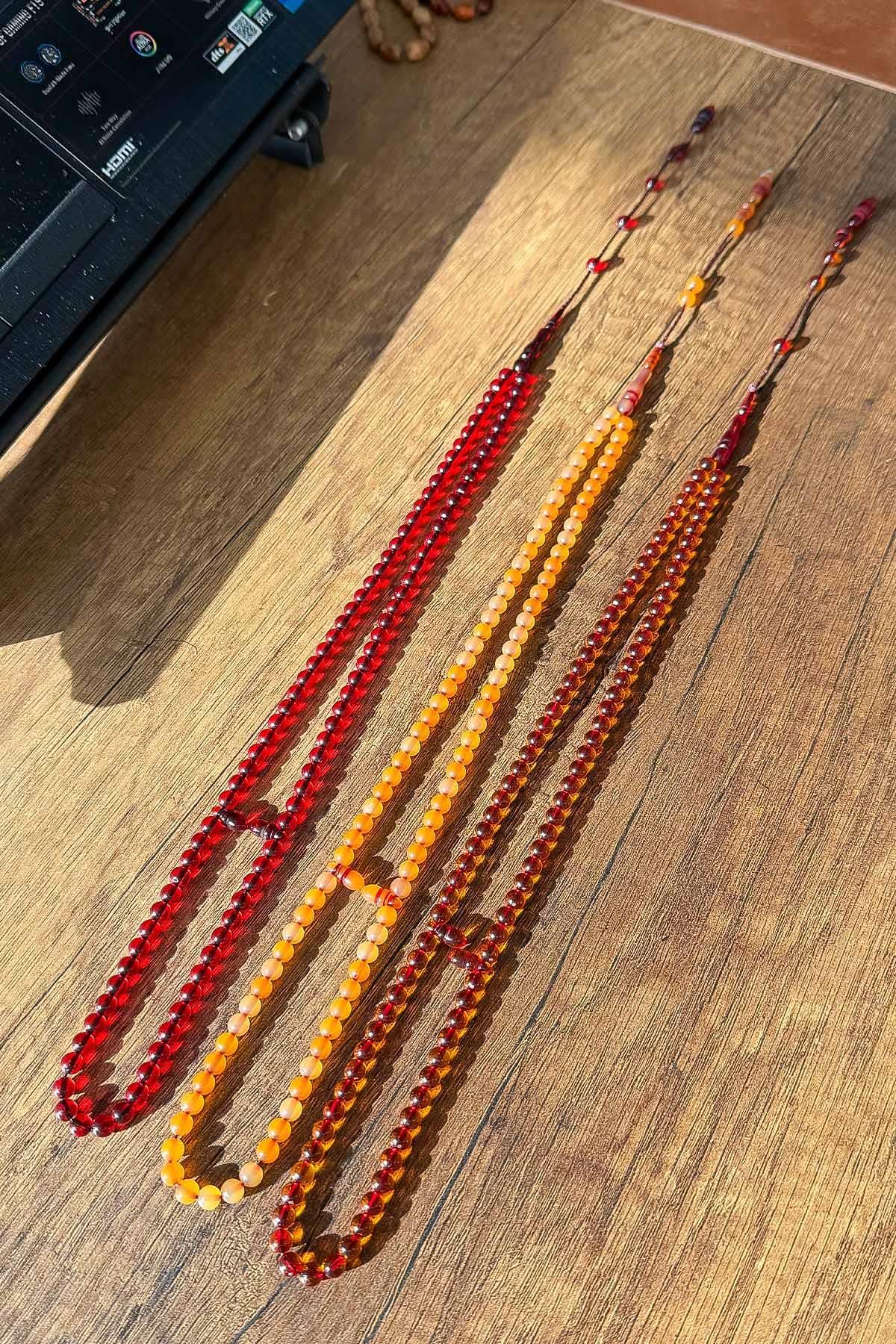 3lü Set Güzel Çekimli Cep Boy 99luk Namaz Tesbihi