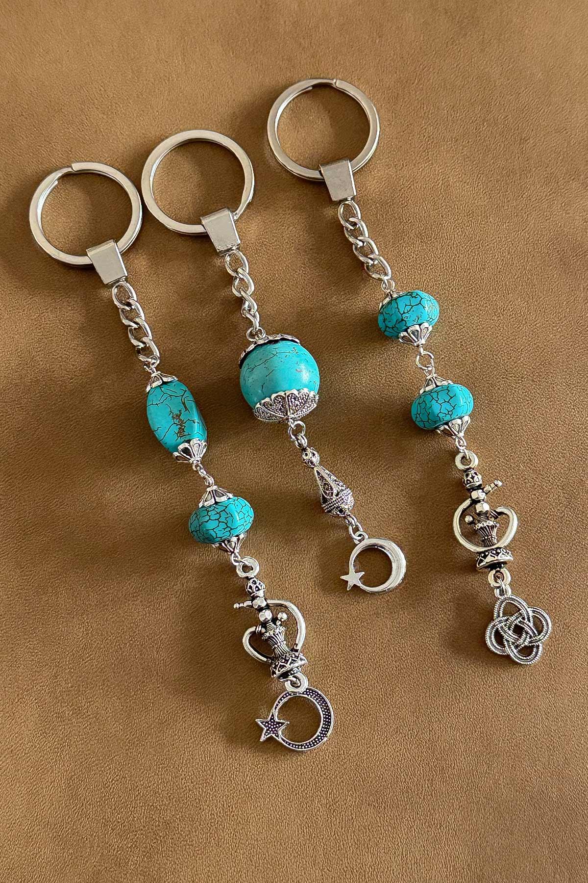 3'lü Turkuaz Model Anahtarlık Seti