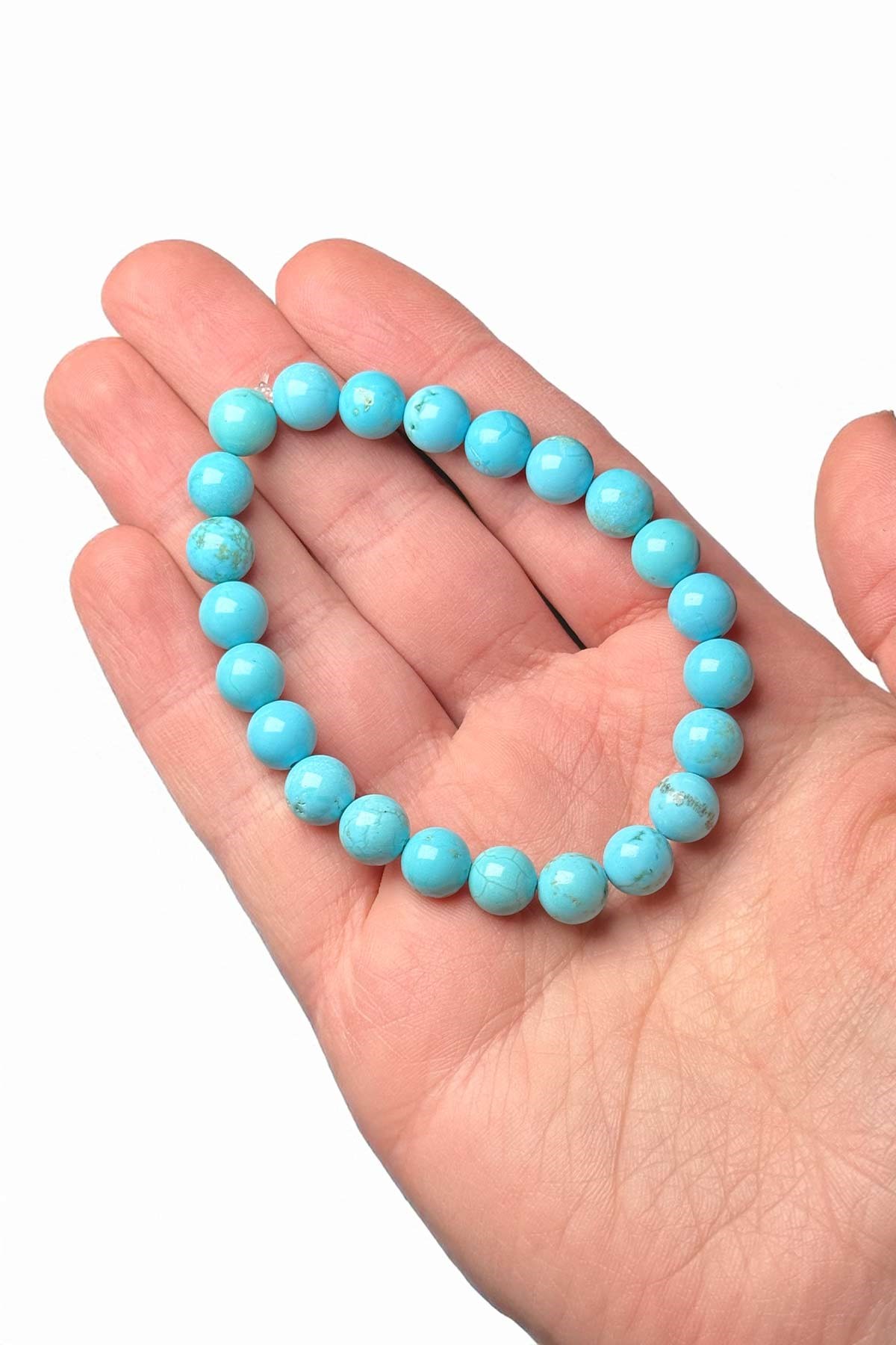 8 mm Orjinal Turkuaz Taşı Bileklik