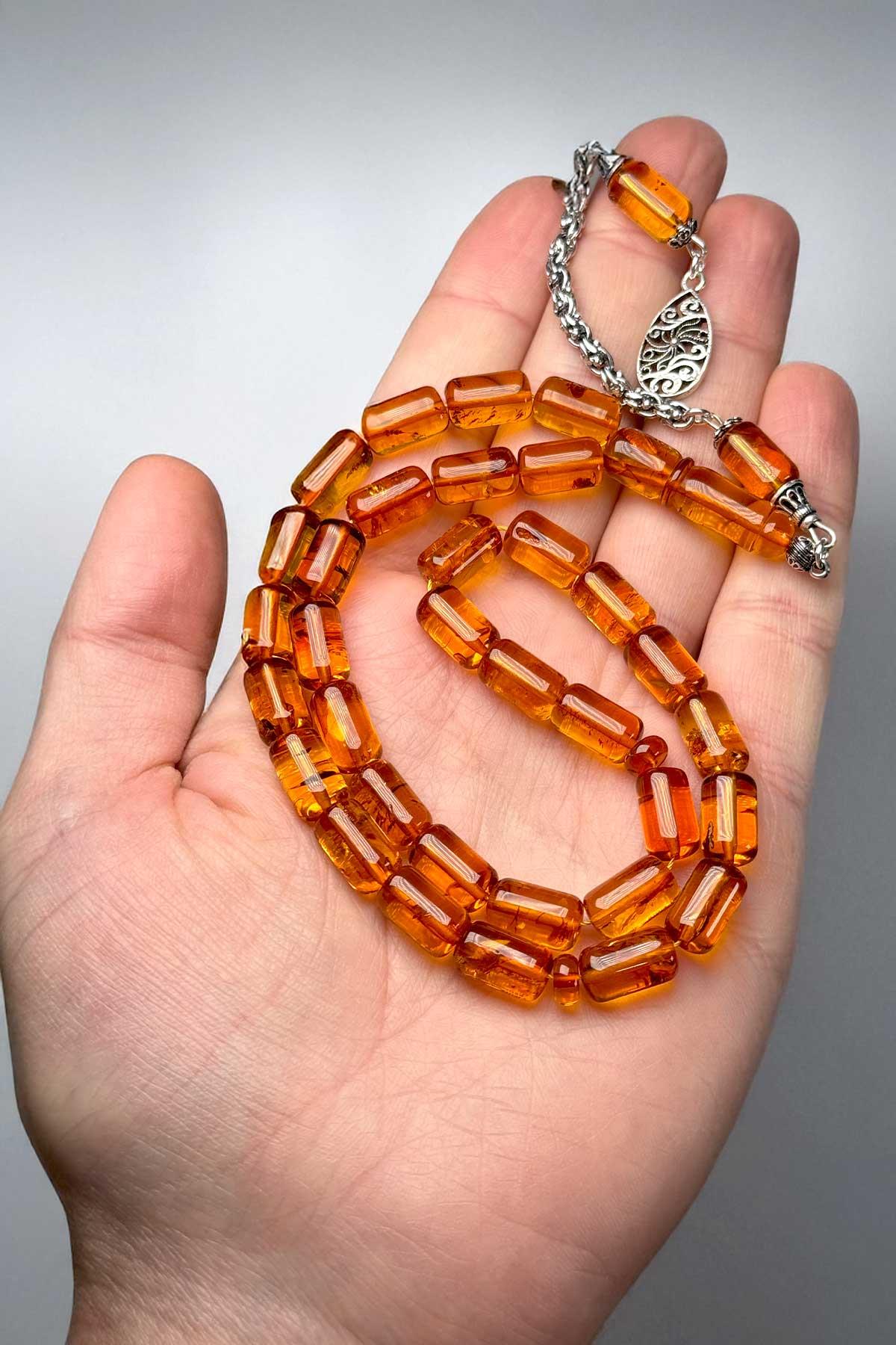 Baltık Denizinin Hazinesi: 925 Gümüş Püsküllü Litvanya Damla Kehribar